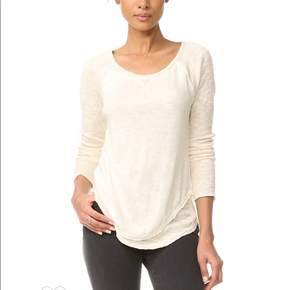 Free People Friday Feelin Layered Contrast Tee